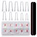 Clear Acrylic Nail Tips, 500pcs Medium Coffin Nail Tips for Nail Extension, 10 Sizes Half Cover French False Nails with Acrylic Box, Curved Fake Nail with Nail Files for DIY Nails At Home or Salon