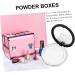 NOLITOY Make Up Mirrors 2pcs Box Loose Box 5g Case Bottle Bulk Travel Plastic Stand Black 7.5x7.5cm - Buy Online on SooperMarket.com