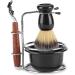 Akozon 4-in-1 Professional Men's Shaving Set - Premium Stainless Steel Kit with Stand Soap Holder & Brush Bowl - Perfect Gift for Grooming - Buy Online on SooperMarket.com