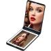 Compact Makeup Mirror Magnifying Mirror with Light Foldable 2-Sided Light Up Travel Mirror USB Rechargeable Compact Mirror 1X and 2X Makeup LED Mirror (Black) - Buy Online on SooperMarket.com