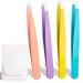 Mabox Professional Tweezers for Facial Hair Women & Men 4 Pcs Stainless Steel Slanted and Pointed Eyebrow Tweezers Set Precision Slant Tweezers for Eyebrows Facial Hair Ingrown Hair White