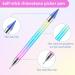 Bewudy 3 Pcs Nail Rhinestone Picker Dotting Pen Set | Dual-ended Wax Pencil Tool for Nail Art DIY Decoration | Jewelry Dotting Pen in Blue Pink Purple - Buy Online on SooperMarket.com