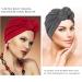 Women's African Turban Flower Knot Pre-Tied Bonnet - Large Blue/Purple/Yellow/Red/Grey/Black - Buy Online on SooperMarket.com