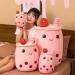 Hpory Bubble Tea Plush Pillow - Cute Boba Milk Tea Cup Toy for Kids - Pink 23cm - Buy Online on SooperMarket.com