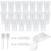 20 pieces 30 ml refillable tubes bottles of empty plastic bags travel cosmetic container mini sample bottles clear cosmetic sample bottles for trips with extractors