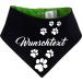 Small grate of bilateral multicolor dogs turning cloth (FB: navy lime) (Gr.2- HU 31-35 cm) with your desired text size.