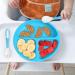Vicloon Baby Silicone Suction Plates 2Pcs - Non Slip Divided Dishes for Toddler Self Feeding - Blue/Green - Buy Online on SooperMarket.com