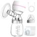 Electric milk pump portable silent single milk pump.10 breast milk fresh bags 3 pump modes and 9 intensity levels LED display pumping milk 1 PCs