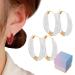 Onyxtone Ear Acupressure Slimming Ear Cuff Acupressure Slimming Earrings Acupressure Slimming Ear Cuff for Women (White)