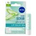 NIVEA 2in1 Aloe Vera Lip Scrub (4.8g) Caring Lip Balm with Aloe Vera and Vitamin E Gently Exfoliates for Super Soft Lips Intensive Lip Care No Need to Wipe Off