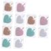 FOMIYES 12 pcs Heart Shape Makeup Remover Puff face Cleansing Wipes Clean Makeup Cotton Makeup Remover Pads Makeup Wipes Cleaning Wipes Makeup Supplies Facial Sponge Concealer