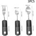 Spoon Adaptive Cutlery 3 Pieces Stainless Steel Mirror Polished Bendable Flexible Portable Curved Cutlery Cutlery with Plastic Non-Slip Handles for People with Disabilities - Buy Online on SooperMarket.com