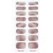 Semi Cured Gel Nail Polish Strips Adhesive Gel Nail Art Stickers Lasting Glitter Gel Nail Wraps Sticker with Nail File Semi Cured Gel Nail Stickers for Toes White with Uv Light Bsg0326