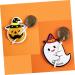 OFFSCH 50pcs Halloween Candy Tag Lollipop Decoration Lollipop Card Halloween Decor Packaging Decoration Card Lollipop Packaging Card Tooth Charms Message Card Pencil Caps Pumpkin Ghost - Buy Online on SooperMarket.com