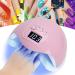 48W UV LED Nail Lamp for Gel Nails Polish | Professional Salon Curing Light with 4 Timer Settings and Sensor | Pink - Buy Online on SooperMarket.com