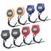 BESTWYA Digital Stopwatch Large Screen Handheld Count Up Timer with Time Calendar Clock Function (B Pack of 8)
