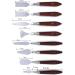 8 Pack Stainless Steel Painting Knife Set with Wood Handle - Professional Palette Knives Spatula for Oil Paint Canvas Artists Beginners - Buy Online on SooperMarket.com