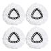 4 Pack Spin Mop Replacement Heads Compatible with O Cedar, Microfiber Spin Mop Refills, Easy Cleaning Floor Mop Head Replacement 4 Count (Pack of 1)