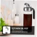 Alipis 3pcs Automatic Opening and Closing Oiler Glass Vinegar Pot Oil Container Syrup Bottle Soy Sauce Bottle Vinegar Container Soy Sauce Container Oil Bottle Stainless Steel Olive Oil Pp 22X7X7CMx3pcs As Shownx3pcs - Buy Online on SooperMarket.com