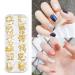 WEILUSI 3D Nail Art Steel Studs Summer Metal Charms - Ocean Mix Shapes Gold Studs for Women DIY Manicure Decor 1Box - Buy Online on SooperMarket.com