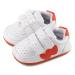 Cheerful Mario Baby Boys Girls First Walking Shoes Infant Prewalkers Pram Shoes Soft PU Leather Anti Slip Sole 12-18 Months W Orange