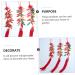 PRETYZOOM Colorful Decor Chinese New Year Chili Pendant Home Decor Red Decor Wedding Celebration Decor Tassel Fake Chili Red 50x8x1cm - Buy Online on SooperMarket.com