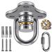 SELEWARE Heavy Duty Swing Hanger Bearing Swivel Hook, 360 Swivel Swing Hanger with Carabiner, Indoor Outdoor Swing Hardware for Tire Swing Kit Saucer Swing Playground Accessories Hammock Chair Swing
