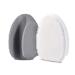 HieerBus Silicone Face Scrubber,Manual Exfoliating Brush,Handheld Facial Cleansing Brush for Women Men-Blackhead Removing Pore Cleansing Massaging for Sensitive, Delicate, Dry Skin (3rd-Grey+White)