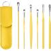 HEIMEABI Spring Earwax Cleaner Tool Set | 6Pcs 360 Spiral Design | Ear Wax Removal Kit with Storage Bag | Self Care Gifts - Yellow One Size - Buy Online on SooperMarket.com
