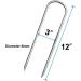 Eurmax USA 12 Heavy Duty Trampoline Stake Safety Ground Anchor - 8pcs Galvanized Steel Wind Stakes - Buy Online on SooperMarket.com