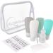 GLOBEGEAR Silicone Travel Bottles & TSA Approved Toiletry Bag Set - Vacation & Cruise Must Haves - Model GG3 - Buy Online on SooperMarket.com
