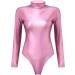 Buy Women's Metallic Liquid Glossy Long Arm Dance Leotard | Stylish Black Jumpsuit for Ballet & Gymnastics - International Shipping Available - Buy Online on SooperMarket.com