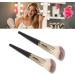 Contour Brush Pack of 2 Facial Shadow Brushes Soft Fiber Show Brush Makeup Powder Brush with Wooden Handle for Salon Travel - Buy Online on SooperMarket.com