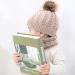 CheChury Toddler Hat and Scarf Set - Baby Knit Pom Beanie Cap with Circle Loop Scarf - 1-3 Years - Beige - Buy Online on SooperMarket.com