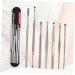 KALLORY 7pcs Ear Picking Tool Set - 3 Sets Spring Ear Cleaning Tools - Silver Ear Care Set 12x1x1cm - Buy Online on SooperMarket.com
