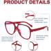 Feizedy Retro 70s 80s Blue Light Filter Glasses for Women & Men - B2888 Red Frame 60mm | Blue Light Blocking PC Gaming Glasses - Buy Online on SooperMarket.com