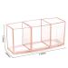 Clear Acrylic Makeup Brush Holder - 3-Compartment Vanity Organizer for Skincare & Makeup Storage | HBlife - Buy Online on SooperMarket.com