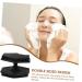 DRESSOOS Face Brush Facial Cleansing Brush Exfoliator Face Cleansing Brush Exfoliator Face Exfoliator Facial Wash Brush Silicone Face Cleansing Brush Double Sided Scrubber Silica Gel 6.50X6.50X4.00CM Black - Buy Online on SooperMarket.com