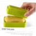 Green Healeved Box Soap Dish with Scalp Massagers, Loofah, and Silicone Shower Accessories - Buy Online on SooperMarket.com