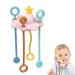 Generic adjustable hanging toys for babies Montessori toys for babies - interactive child -friendly nativity toys - soft sliding and dragging toys in strong pastel colors.Pink