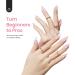 Beetles Gel Polish with LED Lamp: 6 French Manicure Colors Kit - Salon Quality DIY Gel Nail Set with Base, Top Coat, Soft Pink, Snow White - Perfect Gift - Buy Online on SooperMarket.com