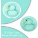 Non-Slip Baby Suction Plate | BPA-Free & FDA Approved | Dishwasher & Microwave Safe | Cyan/Rose Duck Design - Buy Online on SooperMarket.com