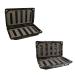 Aventik 2 PC Fly Box Float Tackle Box Slit EVAFoam Fly Fishing Tackle Boxes Fishing Storage 6X3.48X1.2inch Camo green+Camo black -2pc pack