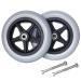 Wheelchair Front Wheel Front Wheelchair Wheel Replacement Wheel for Rollators 2 Pcs Solid Tyre 6" 7" 8" Walker Wheels Black/Gray Firm Tread for Easier Rolling(Gray 7Inch/17Cm) 7Inch/17Cm Grey