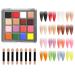 Gradient nail powder Solid nail powder Nail Pigment Palette 16 Color Nail Pigment Powder Set Create Stunning Ombre Nail Art with Glittery Shades Perfect DIY Nail Accessories A-16 colors