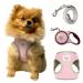Belffy cat dishes and leash set with automatic leash for cats kittens puppies or dogs.Outbreaking jacket and leash for large medium and small pets (tall pink).L pink