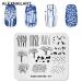 Nail Art Stamping Plate - Nature Branch & Woodland Animals | DIY Nail Polish Tool NA017 - Buy Online on SooperMarket.com