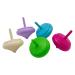 GICO wooden spinning top in onion shape - children's wooden spinning top set with 4 pastel-colored 1 natural-colored - 6474