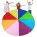 Kids Parachute: Giant Multicolored Play Canopy with 16 Handles - Indoor & Outdoor Toy for Teamwork and Fitness | 3.6m/142 - Buy Online on SooperMarket.com