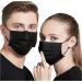 50pcs Black Disposable Face Masks - Breathable Mouth Cover for Adults (Men & Women) - Elastic Ear Loop - Buy Online on SooperMarket.com